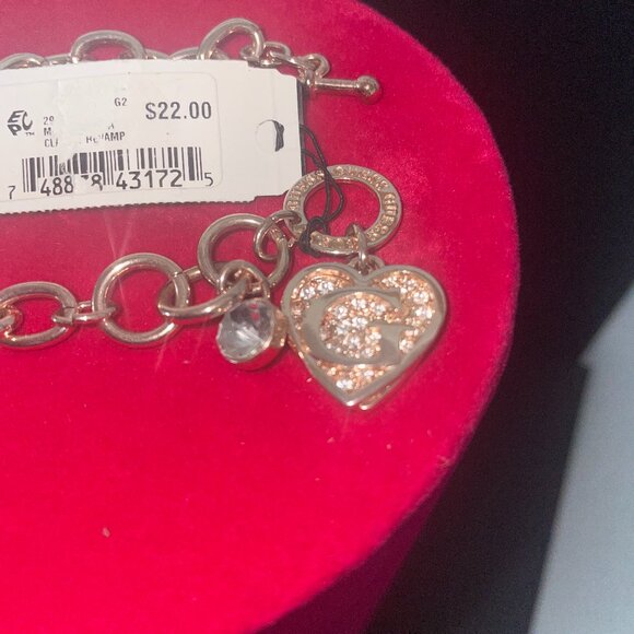 GUESS Gold-Tone Link Charm Bracelet - Picture 1 of 4